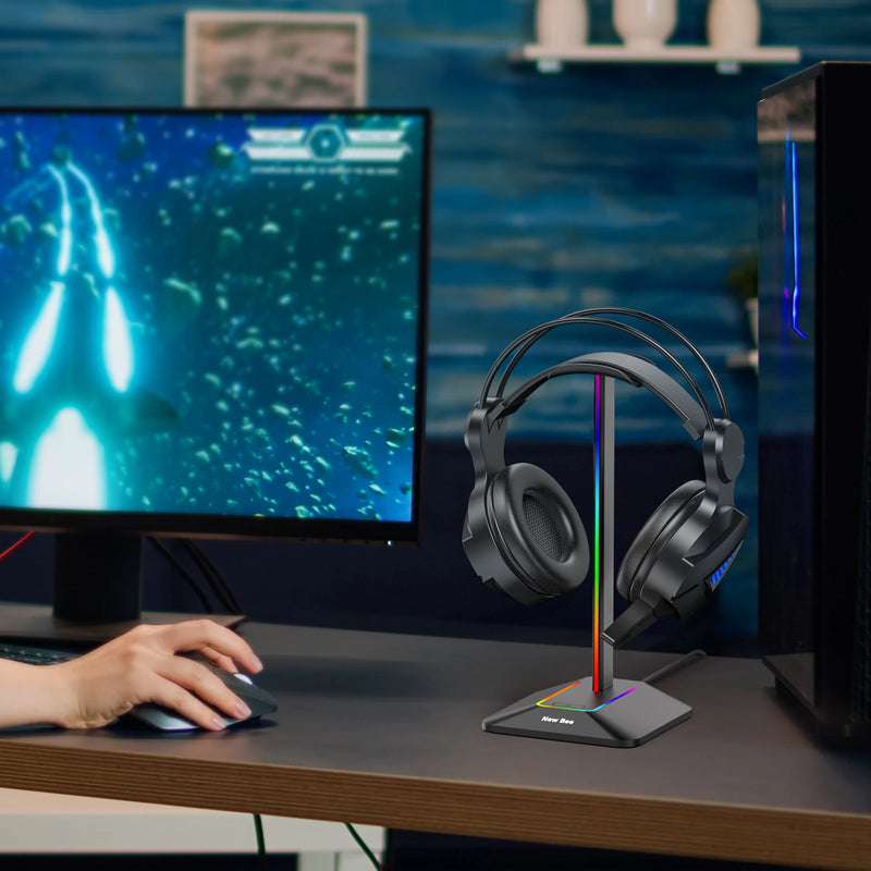 GlowDock RGB Headset Stand - Stonrift atmospheric home decor