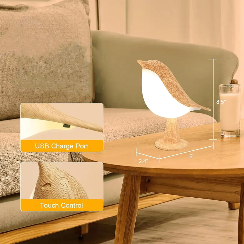 FinchGlow Bird Table Lamp - Stonrift atmospheric home decor